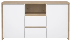 Biało-naturalna komoda w dekorze dębu 149x84x48 cm Next – Tvilum