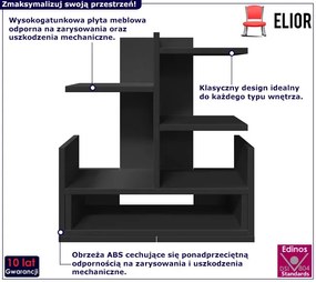 Czarna stojąca półka na biurko Indrelle