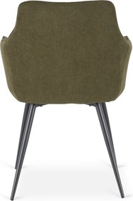Krzesło Tapicerowane do Salonu NAWARA Zielone Nowoczesne