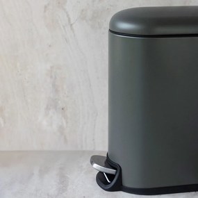 Ciemnozielony metalowy kosz na śmieci z pedałem 5 l Mini Walther – Mette Ditmer Denmark