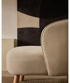 Kremowy fotel z tkaniny szenilowej Ulit – Kave Home