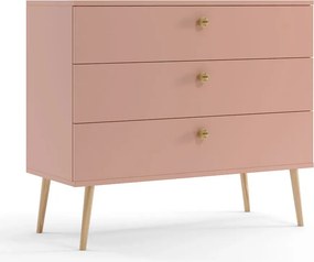 Różowa komoda w stylu skandynawskim K3-Z95