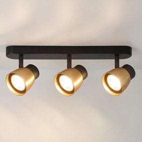Brilagi - Oprawa punktowa NUGGET 3xGU10/30W/230V czarna/złota