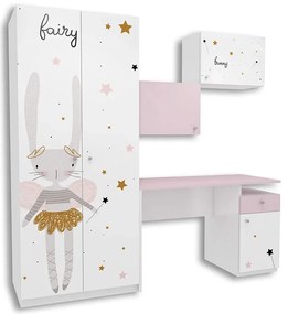 Biało-lawendowy komplet mebli dla dzieci N4-P72