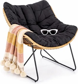 Rattanowy fotel wypoczynkowy w stylu boho M7-D29