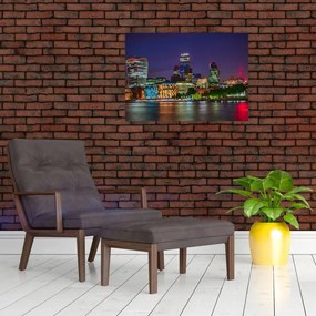 Obraz na szkle - Londyn wieczorem (70x50 cm)