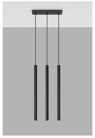 Czarna lampa wisząca Nice Lamps Fideus, dł. 30 cm