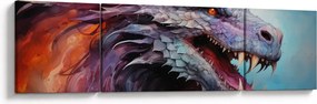 Obraz - Ilustracja przedstawiająca smoka (170x50 cm)