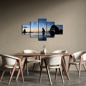 Obraz - plaża o zachodzie słońca (125x70 cm)