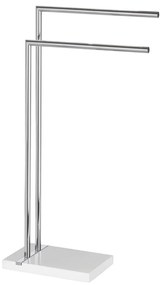 WENKO 20487100 - Stojak na ręczniki NOBLE 45,5x82 cm chrom błyszczący/biały
