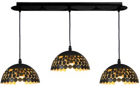 Lampa wisząca LISA BLACK 3xE27, potrójna, czarna
