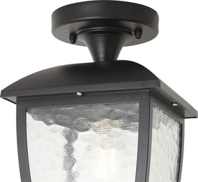 Klasyczna lampa sufitowa czarna IP44 - Leuven