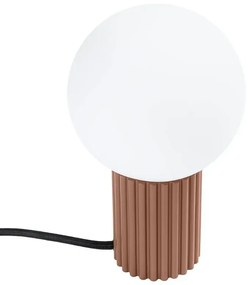 Beżowa lampka nocna ryflowana - K601-Buble