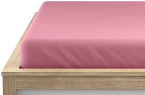 PrzytulneMieszkanie.pl Nieprzemakalne prześcieradło do dziecięcego łóżeczka JERSEY 70x140 cm różowe