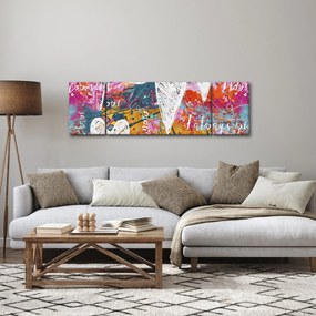 Obraz - Serce na abstrakcyjnym tle (170x50 cm)