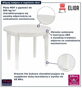 Biały rozkładany stół B5-E88
