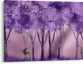 Obraz - Jeleń w magicznym lesie (70x50 cm)