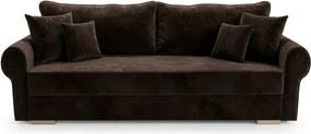 Sofa z Funkcją Spania RELON Brązowa Nowoczesna