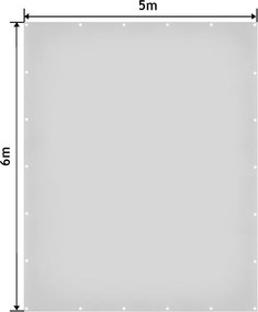 Plandeka ochronna PVC 5x6 m biała wodoodporna UV 650g/m²