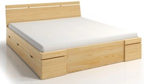 Drewniane łóżko z szufladami C1-K15