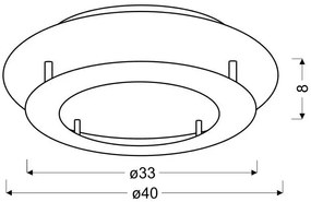 Biały okrągły plafon sufitowy LED 40 cm - D147-Vetrix