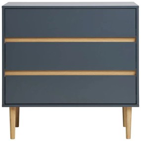 Ciemnoszara niska komoda 80x80 cm Bisley – House Nordic
