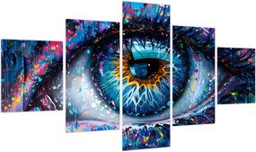 Obraz - Malowanie oczu (125x70 cm)