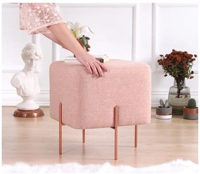 Jasnoróżowy puf Copper – Artie