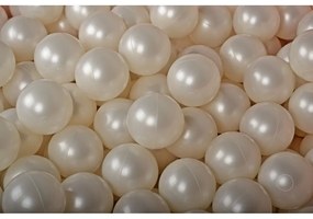 Kremowy aksamitny basen z kulkami ø 90x30 cm Montessori – Meowbaby