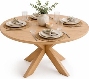 Okrągły stół w stylu skandynawskim dąb naturalny N5-T55