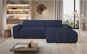 Narożnik SAVIO Prawostronny z Elektryczną Regulacją wolnostojący tkanina KANSAS 23 Niebieski WERSAL