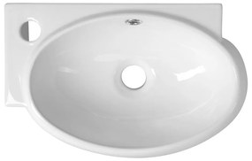Biała ceramiczna umywalka 43x28,5 cm Ribera – Sapho