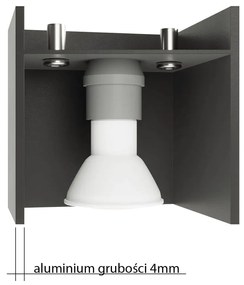Plafon QUAD 1 antracyt SOLLUX  LIGHTING