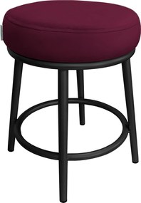 Taboret Ben tkanina Welur stelaż metalowy STOŁEK LOFT : Kolor Stelaża - Czarny , Kolor tkaniny - VELVET - MG02, Typ tkaniny - Velvet