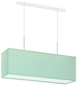 Lampa wisząca prostokątna na białym stelażu - L7-G68