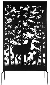 Czarna metalowa osłona balkonowa 100x186 cm Deer – Esschert Design