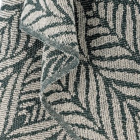 Zielono-beżowy koc z bawełny z recyklingu 130x160 cm Ugento – Bloomingville
