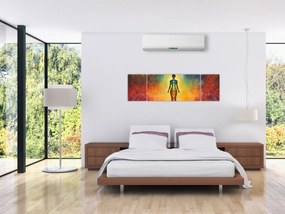 Obraz - Kobieta i czakry (170x50 cm)