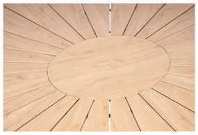 Zestaw 4 białych krzeseł Jaanna i naturalnego stołu Marienlist – Bonami Essentials