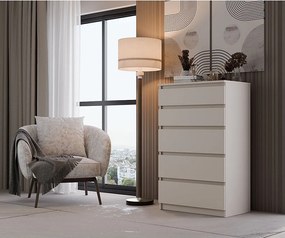 Komoda Malwa M5 | Kaszmir 5 | 70x40x109,5 cm | Komoda z 5 Szufladami