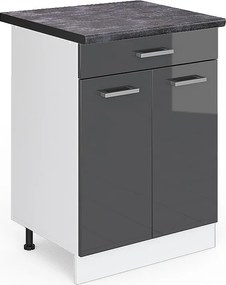 Szafka dolna do kuchni antracyt wysoki połysk 60x60x81.6 r-line
