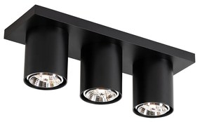 Nowoczesny Plafon / Reflektorek / Spot / Spotow / Lampy sufitowe czarny 3-punktowy - Tubo Nowoczesny Oswietlenie wewnetrzne
