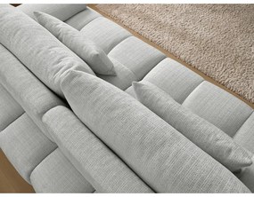 Jasnoszara sofa z tkaniny szenilowej 264 cm Ivane – Bobochic Paris