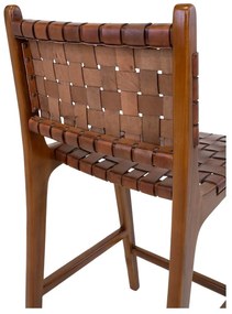 Brązowy hoker z drewna tekowego 101 cm Perugia – House Nordic
