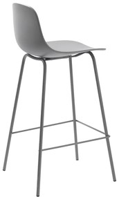 Szary plastikowy hoker 92,5 cm Whitby – Unique Furniture