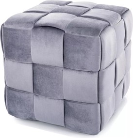 Przeplatana pufa Casel Velvet Signal