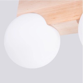 Biało-naturalna lampa sufitowa ze szklanym kloszem ø 12 cm Solum – Sollux