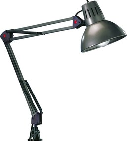 Lampa stołowa z elastyczną konstrukcją/z klipsem w kolorze srebra (wysokość 73,5 cm) Tajo – Trio