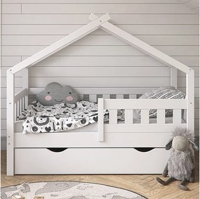 Łóżko domowe biały 147.6x77x127.9 design