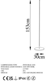 Lampa stojąca LED w kolorze złota (wysokość 153 cm) Only – Opviq lights